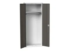 Lockerkast 2000x800x550mm 1 vak, dubbele vleugeldeur, RAL7035 +RAL7016