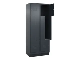 Z-garderobekast,HxBxD 1950x800x500mm,vak B 200/400mm,cil.-slot,sokkel - 2