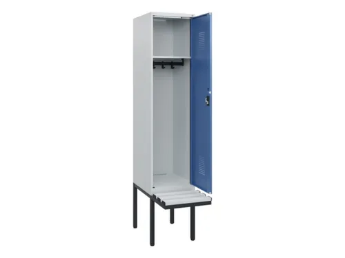 locker met bank,HxBxD 1950x400x815mm,1vak,vak B 400mm,cilinderslot