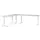 hoekbureau,in h. verstelb.,HxBxD 710-910x2400x2000mm,blad wit