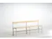 banc-patère,HxLxP 770x1500x375mm,barrettes en bois