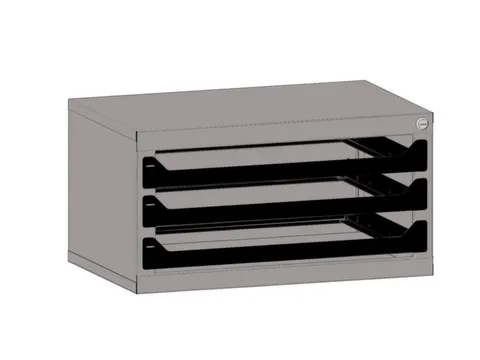 Opslagtoren V Assortimentskoffers 3x 50x472x340mm Ral 7000