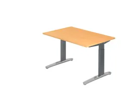 In hoogte verstelbaar bureau,HxBxD 680-850x1200x800mm,blad beuken