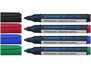 Boardmarker Schneider Maxx 290 ronde punt etui à 4 stuks - 2