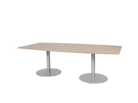 Linesto Vergadertafel Vaste Hoogte 240x120 Ton Havana/Kersen 25mm Alu