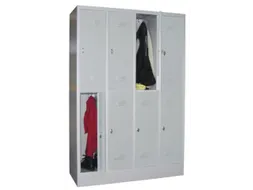 Garderobekast HxBxD 1850x1230x500mm 4x2 Vakken Klinksluiting Sokkel