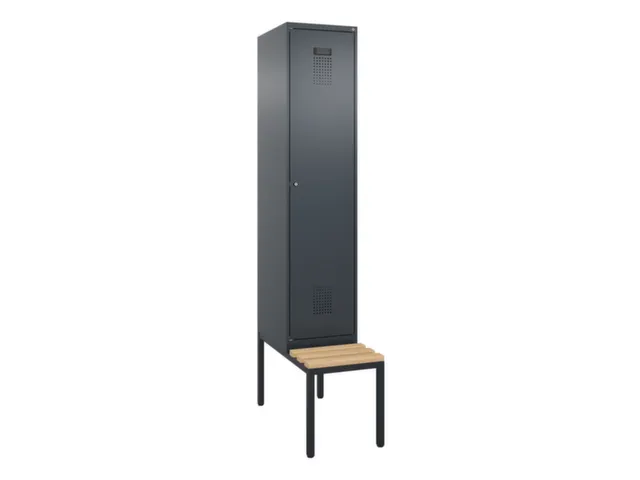 locker met bank,voor scheiding van kleding,HxBxD 2120x400x815mm,1vak