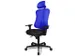 Siège Bureau Pivotant Assise Noir Dossier Maille Bleu