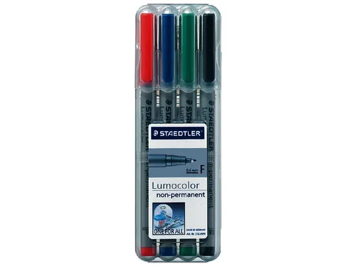 Viltstift Staedtler OHP Lumocolor 316 Non Permanent 0.6mm Assorti 4st