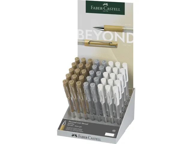 Gelpen Faber-Castell Beyond Artsy broad 0.6mm display 40 stuks goud, z