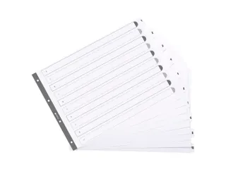 Bedrukte Tabbladen Karton Geplastificeerde Tabs 10 Tabs 1-10 A3 Wit - 2