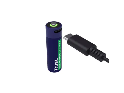 Batterij Trust USB-C oplaadbaar AA 2 stuks