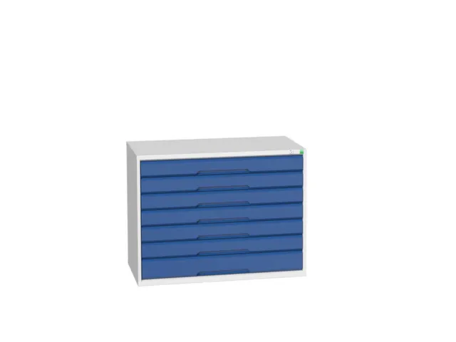 ladekast HxBxD 800x1050x550mm 7laden romp RAL7035 front RAL5010