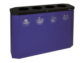 afvalverzamelstation,4x45l,HxBxD 830x1200x355mm,4opening(en) - 1