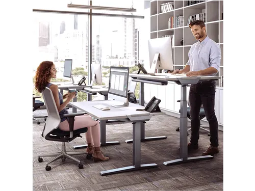 Fellowes Levado Zit Sta Bureau Elektrisch Zilver