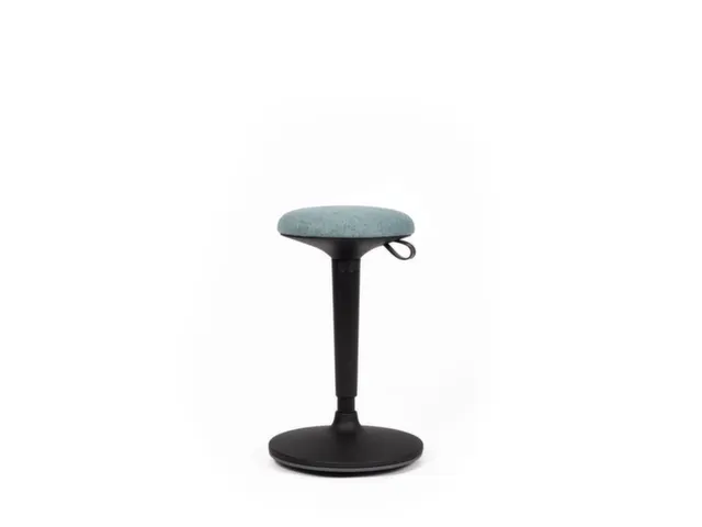 Zit-/Stahulp,Kantelbaar,Ronde Zitting,Zitting Stof Blauw