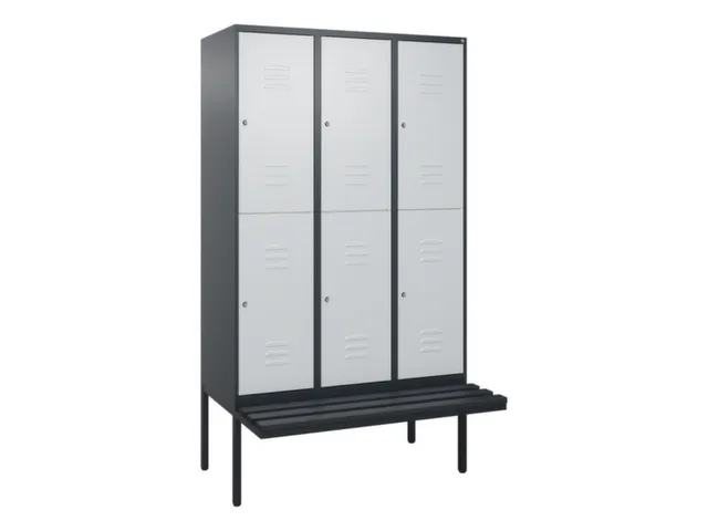 Dubbeldekse dekenkist,HxBxD 2120x1200x815mm,3x2vak.,vak B 400mm