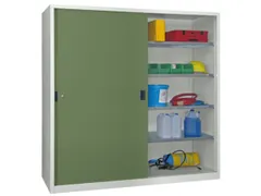 schuifdeurkast,HxBxD 1950x2000x400mm,RAL7035,front RAL6011