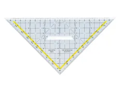 Geodriehoek Aristo 1650/2 225mm met greep transparant