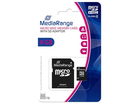 MediaRange Sdhc Geheugenkaart 8gb Adapter