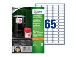 Etiket Avery B7651-50 38x21mm polyethyleen wit 3250 stuks