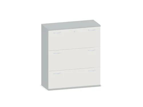 hangmappenkast 1150x1000x430mm 3hangmappenframes Onyx+ Lichtgrijs