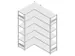 Rayonnage D'angle Hxlxp 2500X1360/1415X535Mm Charge Maxi/élément 900
