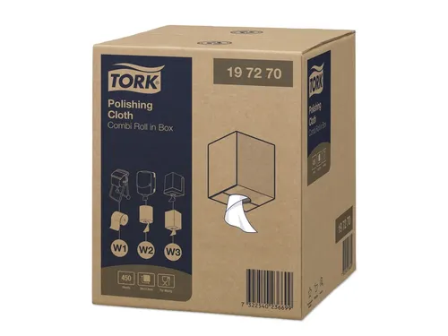 Reinigingsdoek Tork W1-W2-W3 Premium 1-laags 450 vel wit 197270