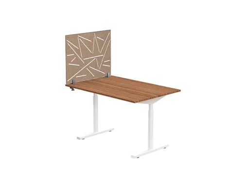Akoestisch Bureaupaneel met patroon uitsnede 60x75cm Zand
