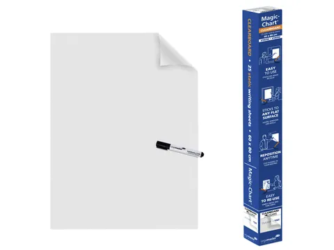 Flipoverfolie Magic Chart 60x80cm Transparant Voordeelbundel