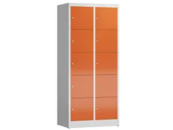 lockerkast,HxBxD 1800x800x500mm,2x5vakken,cil.-slot,romp RAL7035