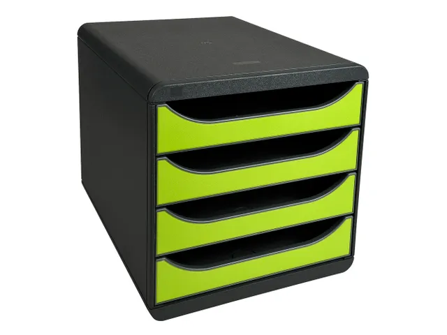 Big-box Classic Ladenblok 4 Laden A4+ Grijs Groen