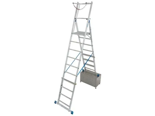 telescoop-platformladder,bordes HxBxD 2100-2600x500x450mm,aluminium