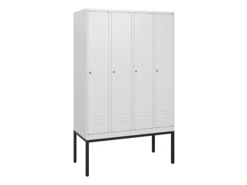 locker,HxBxD 1950x1200x500mm,4vak,vak B 300mm,cil.-slot,voetonderstel