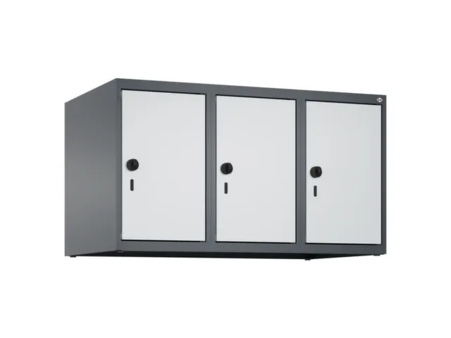 opzetkast,v. locker,3vak.,vak B 300mm,HxBxD 500x900x500mm,vleugeldeur