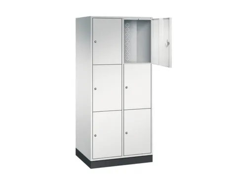 grootvolume-lockersysteem,RAL 7035,HxBxD 1950x820x600mm,2x3vakken