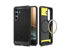 Spigen Rugged Armor MagFit Samsung Galaxy S25 Hoesje Mat Zwart