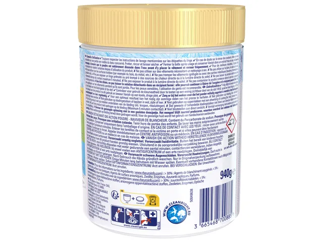 Wasbooster Vanish Oxi Action Whitening poeder 940g