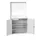 lessenaarkast achterwand 2000x1050x550mm 2 legbord/1lade RAL7035