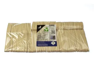 Bestekset hout 200 stuks 70x lepel 65x vork 65x mes 160 Biologisch - 4