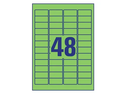 Gekleurde etiketten Avery Zweckform 45.7x21.2mm Groen 960 stuks