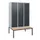 locker met bank,HxBxD 1950x1200x815mm,3vak,vak B 400mm,cil.-slot