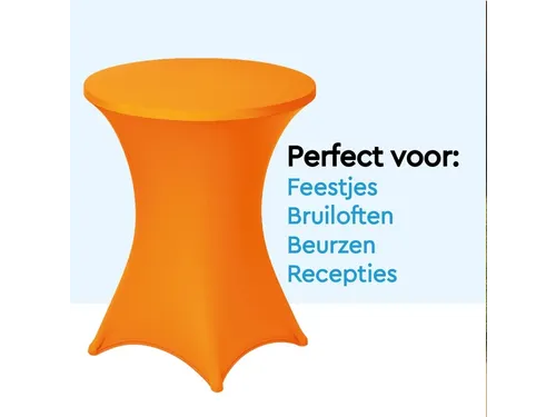 Tafelrok BRASQ voor statafel 80cm oranje