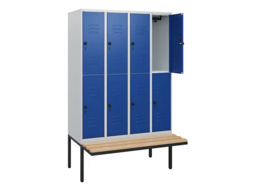 Dubbeldekse dekenkist,HxBxD 1950x1200x815mm,4x2vak.,vak B 300mm