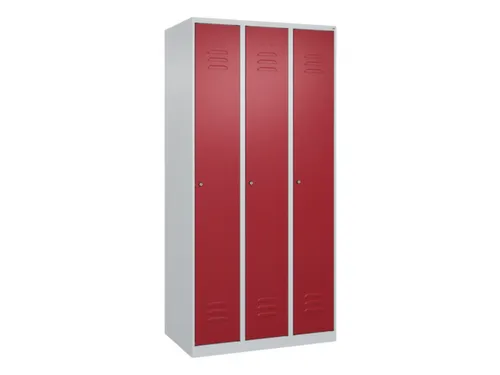 locker,HxBxD 1850x900x500mm,3vak,vak B 300mm,cil.-slot,staand op vloer