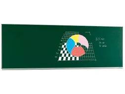 Schoolbord Enkelvlaksbord 120x300cm Krijtbord Magnetisch Groen emaille
