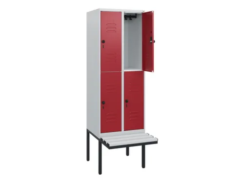 Dubbeldekse dekenkist,HxBxD 1950x600x815mm,2x2vak.,vak B 300mm