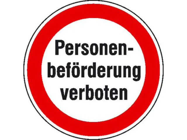 verbodsbord,Personentransport verboden,PVC,Ø 200mm