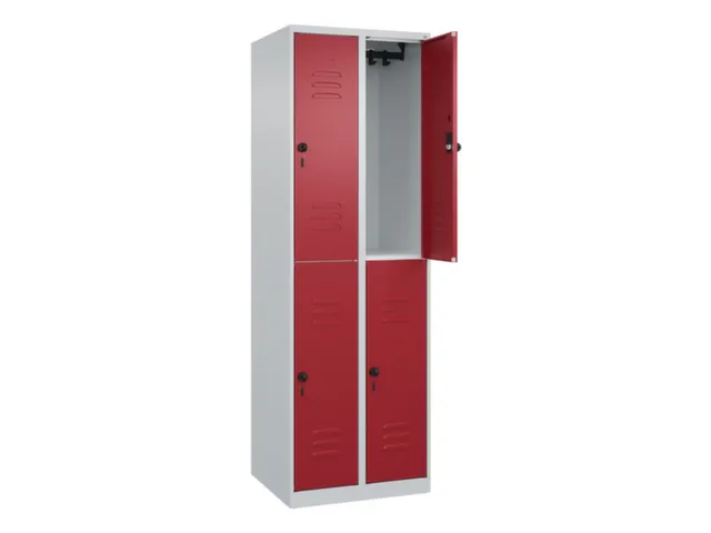 dubbeldekse locker,HxBxD 1850x600x500mm,2x2vak.,vak B 300mm