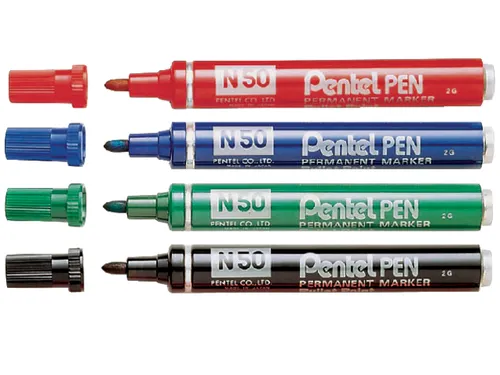 Viltstift Pentel N50 rond zwart 1.5-3mm